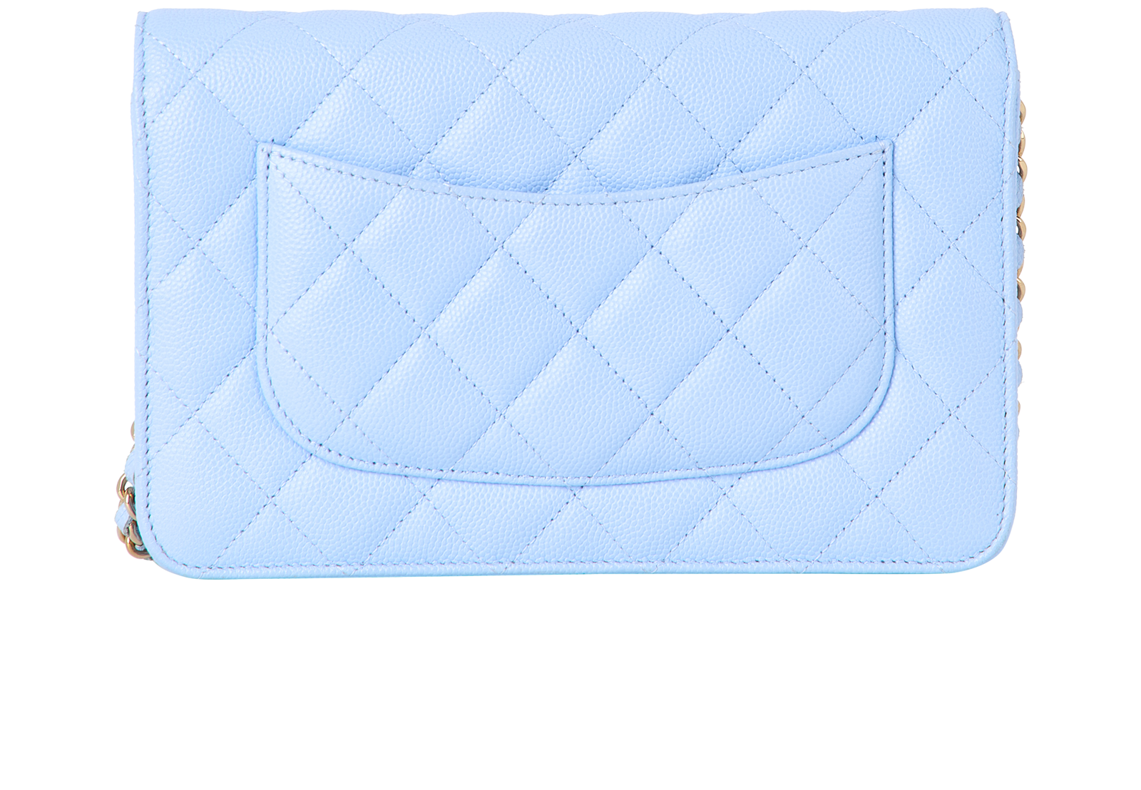 Wallet On Chain, &pound;1,800, Handbags, Blue, Caviar Leather, Back view